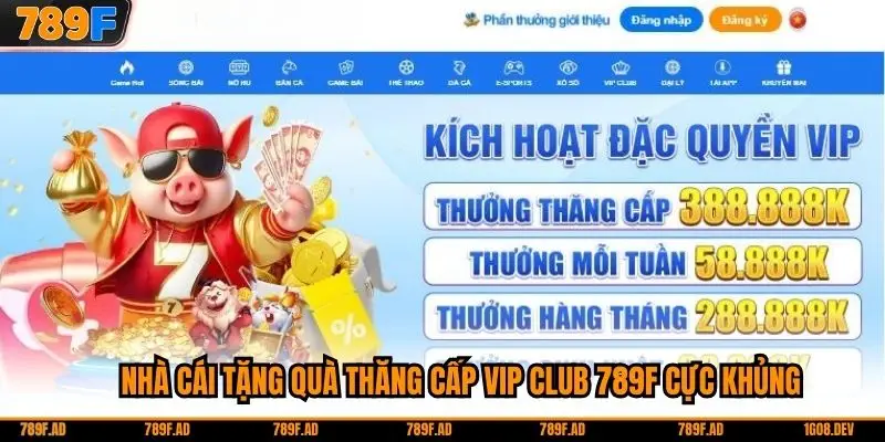Nhà cái tặng quà thăng cấp VIP CLUB 789F cực khủng