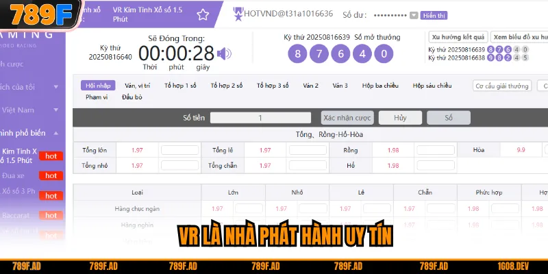 VR là nhà phát hành uy tín